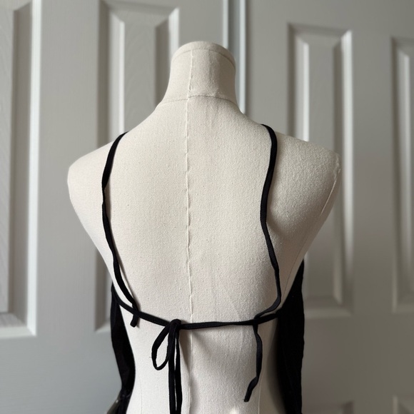 NWT Day Moon Summer Black Halter Ruffle Mini Backless Dress Size Medium - Picture 3 of 9